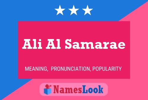 Ali Al Samarae 名字海报