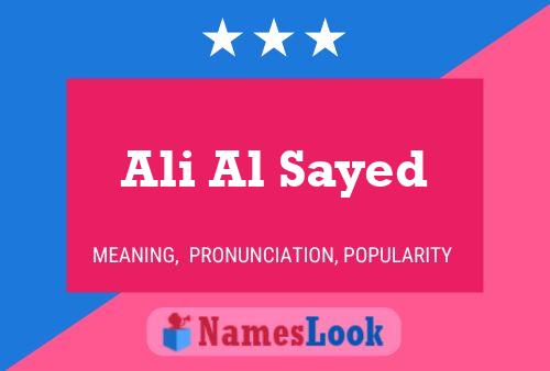 Ali Al Sayed 名字海报