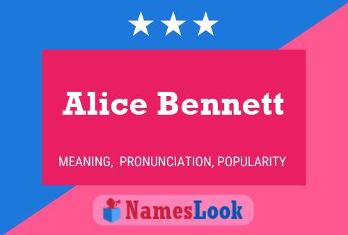 Alice Bennett 名字海报