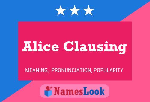 Alice Clausing 名字海报