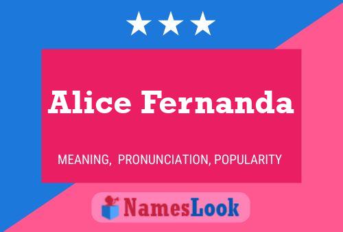 Alice Fernanda 名字海报