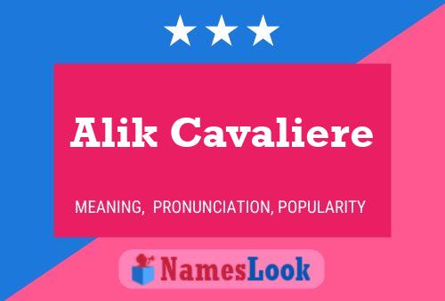 Alik Cavaliere 名字海报