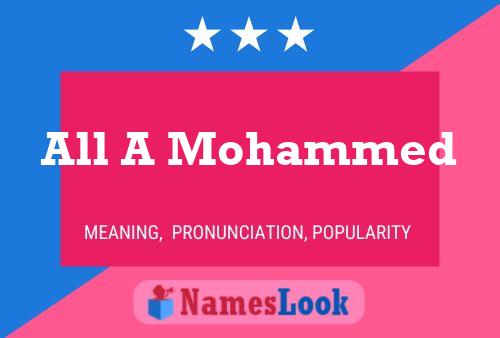 All A Mohammed 名字海报