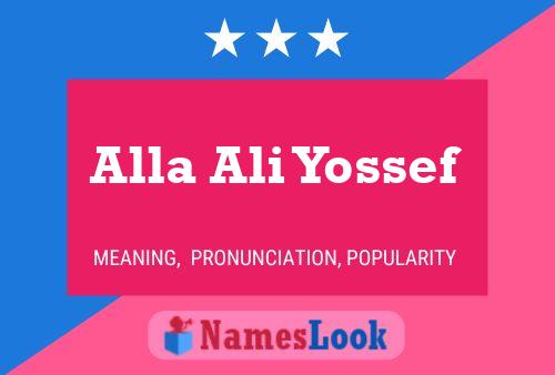 Alla Ali Yossef 名字海报