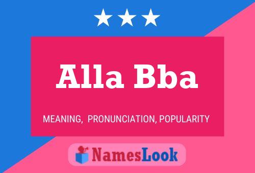 Alla Bba 名字海报