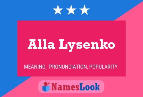 Alla Lysenko 名字海报