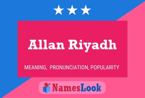 Allan Riyadh 名字海报