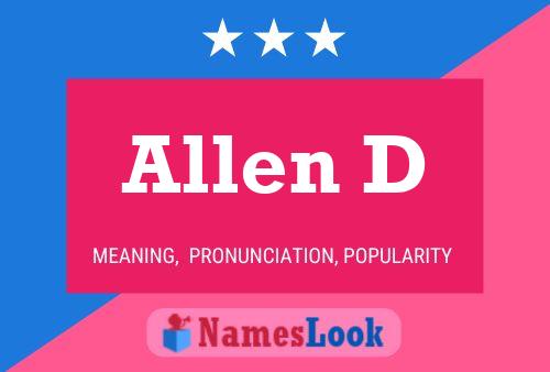 Allen D 名字海报