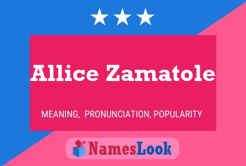 Allice Zamatole 名字海报