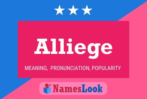 Alliege 名字海报