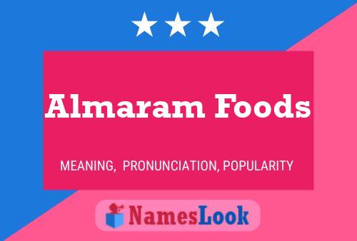 Almaram Foods 名字海报