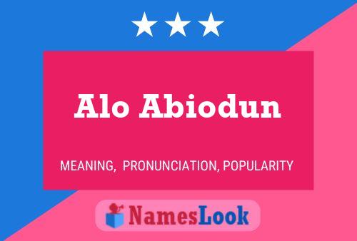 Alo Abiodun 名字海报