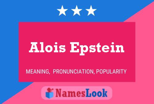 Alois Epstein 名字海报