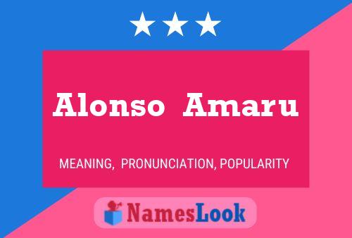 Alonso  Amaru 名字海报