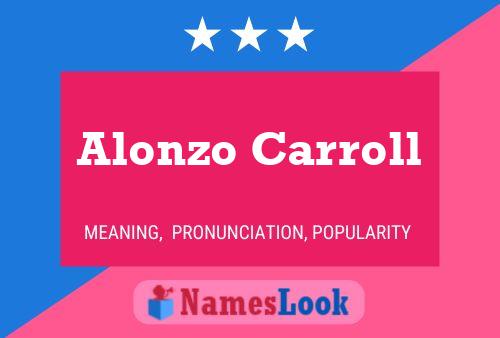 Alonzo Carroll 名字海报