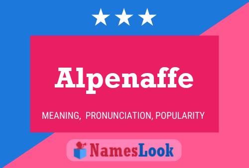 Alpenaffe 名字海报