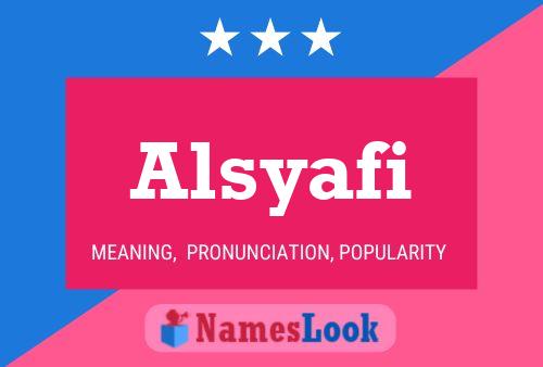 Alsyafi 名字海报