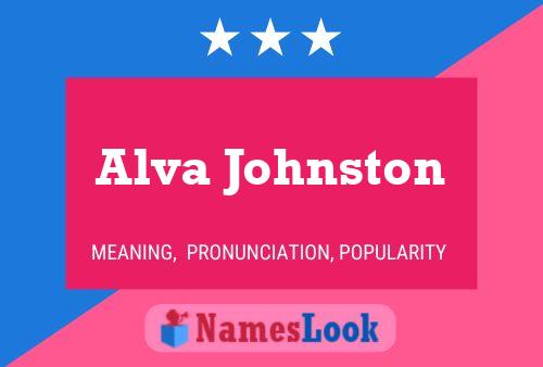 Alva Johnston 名字海报