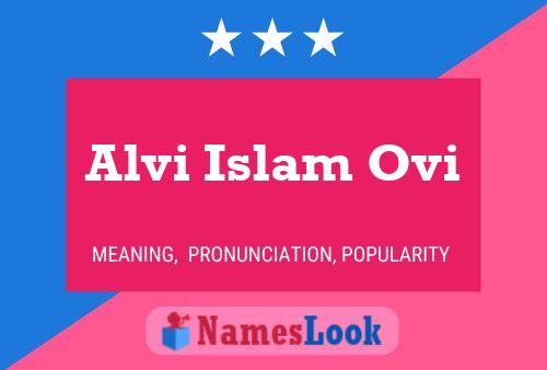 Alvi Islam Ovi 名字海报