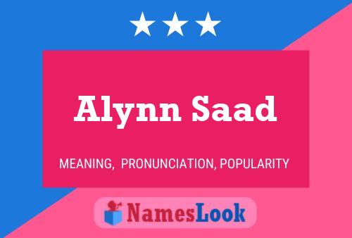 Alynn Saad 名字海报