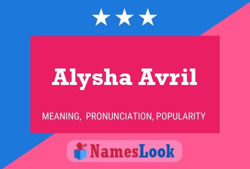 Alysha Avril 名字海报