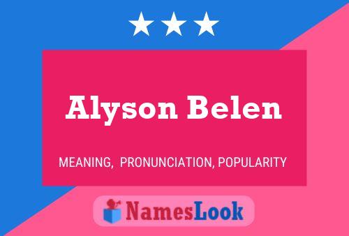 Alyson Belen 名字海报