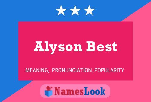 Alyson Best 名字海报