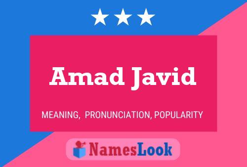 Amad Javid 名字海报