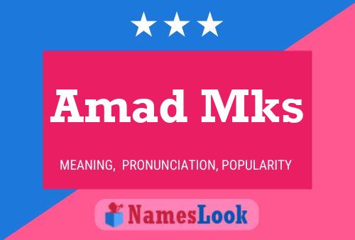 Amad Mks 名字海报