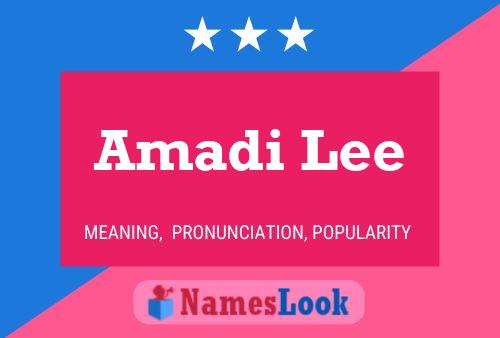 Amadi Lee 名字海报