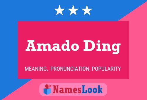 Amado Ding 名字海报