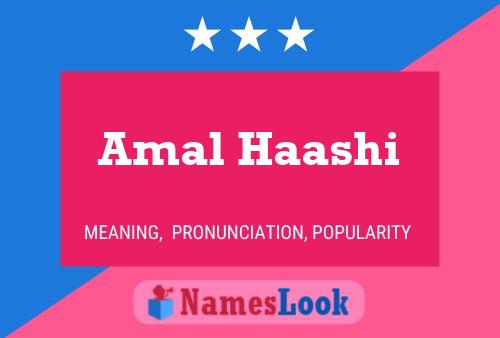 Amal Haashi 名字海报