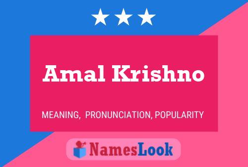 Amal Krishno 名字海报