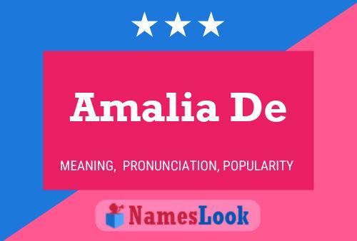 Amalia De 名字海报