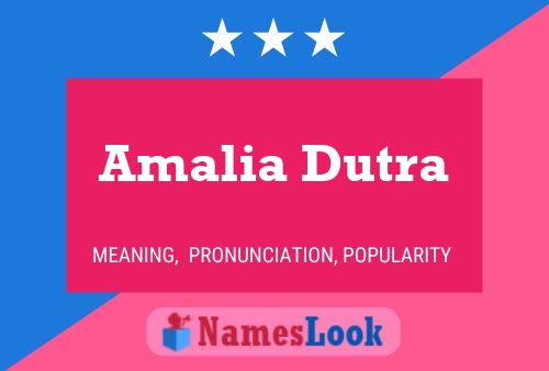 Amalia Dutra 名字海报