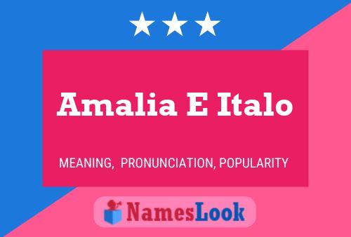 Amalia E Italo 名字海报