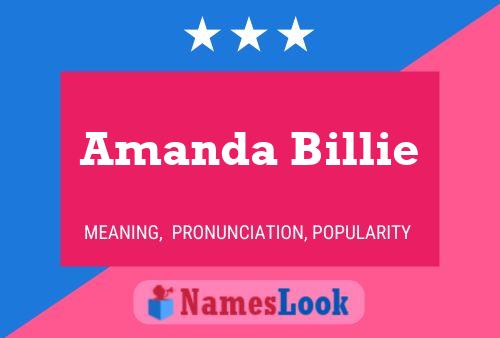 Amanda Billie 名字海报