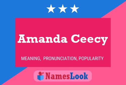 Amanda Ceecy 名字海报