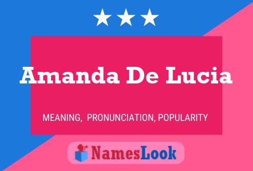 Amanda De Lucia 名字海报