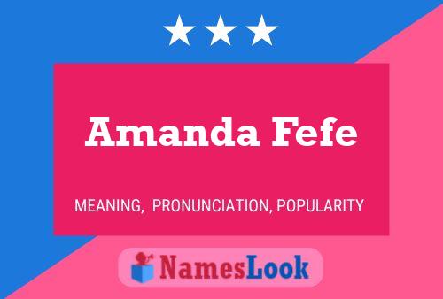 Amanda Fefe 名字海报