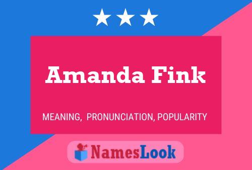 Amanda Fink 名字海报