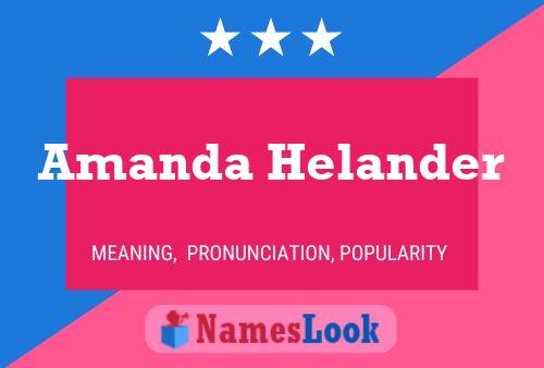 Amanda Helander 名字海报