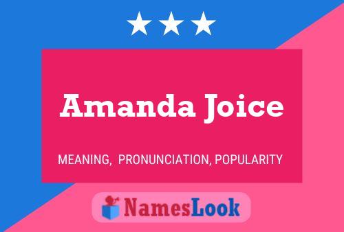 Amanda Joice 名字海报