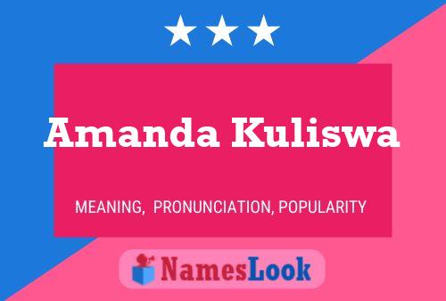 Amanda Kuliswa 名字海报