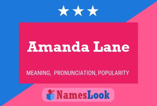 Amanda Lane 名字海报