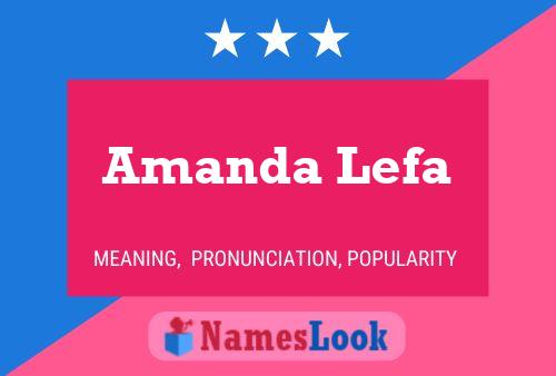 Amanda Lefa 名字海报