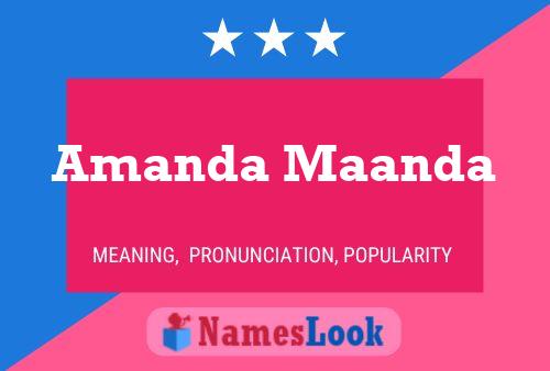 Amanda Maanda 名字海报