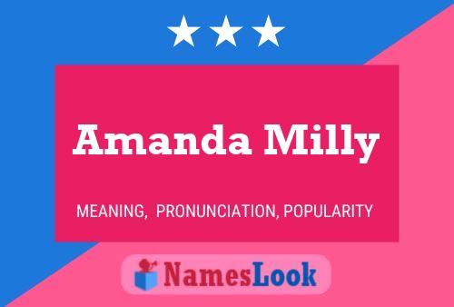 Amanda Milly 名字海报