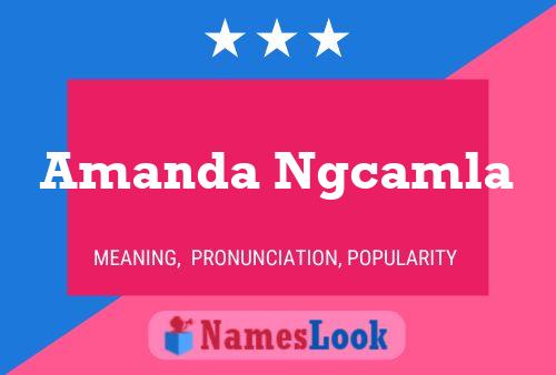 Amanda Ngcamla 名字海报