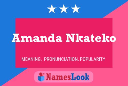 Amanda Nkateko 名字海报